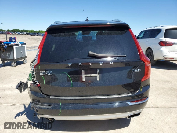 2016 Volvo XC90 T6 Inscription with VIN YV4A22PL7G1045397, listed as a Copart auction lot 55492615 with 116,458 mi miles and Salvage title. Bid and sale history available at DreamBid. Image 6.