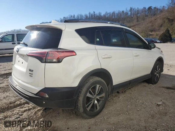 2018 Toyota RAV4 XLE with VIN JTMRFREV7JJ741076, listed as a Copart auction lot 45454135 with 128,402 mi miles and Salvage Title. Bid and sale history available at carsss.com. Image 3.