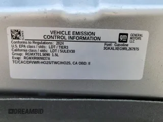2024 GMC Terrain Denali with VIN 3GKALXEG9RL267975, listed as a Copart auction lot 51266975 with 0 mi miles and Salvage Title. Bid and sale history available at carsss.com. Image 12.
