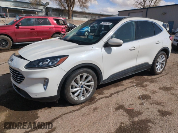 2021 Ford Escape Titanium Hybrid z VIN 1FMCU0DZ2MUB02954, wystawiony jako Copart lot #50558285 z przebiegiem 25 612 mil mil oraz Szkoda całkowita • Salvage title. Historia ofert i sprzedaży dostępna na DreamBid. Obrazek 1.