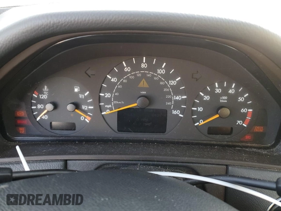 2001 Mercedes-Benz E-Class AWD with VIN WDBJF82J91X045050, listed as a Copart auction lot 41681525 with 0 mi miles and Salvage Title. Bid and sale history available at carsss.com. Image 9.