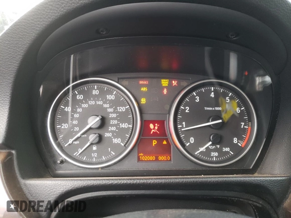 2012 BMW 3 Series 328i with VIN WBAKE5C59CJ106263, listed as a Copart auction lot 71573484 with 102,080 mi miles and Salvage Title. Bid and sale history available at carsss.com. Image 9.