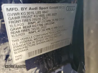 2024 Audi RS Q8 z VIN WU1ARBF19RD000304, wystawiony jako Copart lot #74469054 z przebiegiem 9 546 mil mil oraz Szkoda całkowita • Salvage title. Historia ofert i sprzedaży dostępna na DreamBid. Obrazek 13.