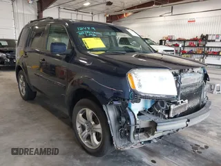 2013 Honda Pilot EX-L with VIN 5FNYF4H51DB012562, listed as a IAAI auction lot 42438243 with 214,758 mi miles and . Bid and sale history available at DreamBid. Image 1.