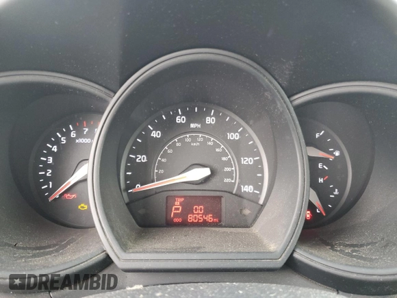 2015 Kia Rio LX with VIN KNADM5A30F6509794, listed as a Copart auction lot 46906075 with 80,546 mi miles and Clean Title. Bid and sale history available at carsss.com. Image 9.