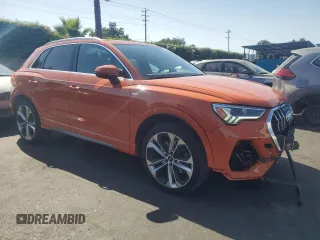 2020 Audi Q3 S line Premium Plus with VIN WA1EECF31L1021717, listed as a Copart auction lot 62613915 with 58,247 mi miles and Salvage title. Bid and sale history available at DreamBid. Image 4.