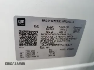 2023 Chevrolet Traverse LT Cloth with VIN 1GNERGKWXPJ175177, listed as a Copart auction lot 66147504 with 22,893 mi miles and Salvage Title. Bid and sale history available at carsss.com. Image 14.