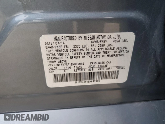 2014 Infiniti Q50 Premium with VIN JN1BV7AP1EM692982, listed as a Copart auction lot 80625094 with 90,349 mi miles and Salvage Title. Bid and sale history available at carsss.com. Image 12.