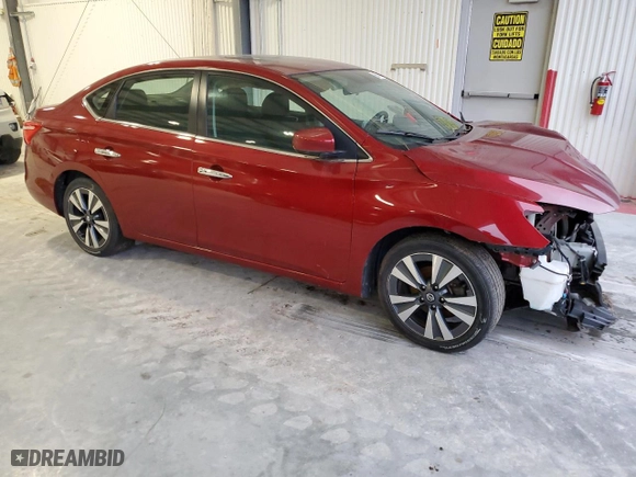 2019 Nissan Sentra SV with VIN 3N1AB7AP7KY255467, listed as a Copart auction lot 86616584 with 0 mi miles and Salvage Title. Bid and sale history available at carsss.com. Image 4.