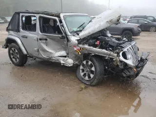 2018 Jeep Wrangler Unlimited Sahara z VIN 1C4HJXEN7JW181741, wystawiony jako Copart lot #74131294 z przebiegiem Nie podano mil oraz Nie do naprawy • Non repairable. Historia ofert i sprzedaży dostępna na DreamBid. Obrazek 4.