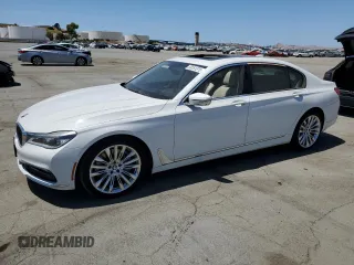 2017 BMW 7 Series 750i with VIN WBA7F0C59HGM21025, listed as a Copart auction lot 59151375 with 118,185 mi miles and Salvage title. Bid and sale history available at DreamBid. Image 1.
