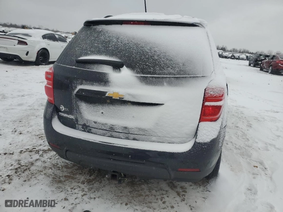 2017 Chevrolet Equinox LT with VIN 2GNALCEKXH1617372, listed as a Copart auction lot 45141145 with 129,166 mi miles and Salvage Title. Bid and sale history available at carsss.com. Image 6.