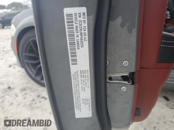 2023 Dodge Charger SRT Hellcat Widebody Jailbreak with VIN 2C3CDXL90PH642376, listed as a Copart auction lot 51655885 with 12,068 mi miles and Salvage Title. Bid and sale history available at carsss.com. Image 13.