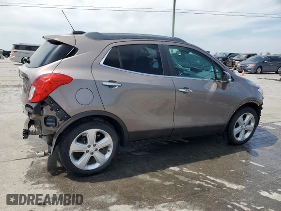 2015 Buick Encore with VIN KL4CJASB6FB196967, listed as a Copart auction lot 53283565 with 97,818 mi miles and Salvage Title. Bid and sale history available at carsss.com. Image 3.