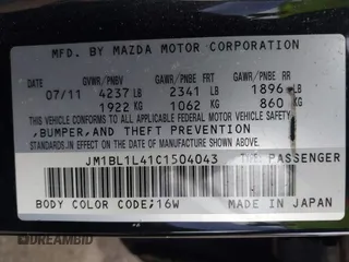2012 Mazda 3 Mazdaspeed3 Touring with VIN JM1BL1L41C1504043, listed as a IAAI auction lot 41687878 with 190,354 mi miles and . Bid and sale history available at DreamBid. Image 9.