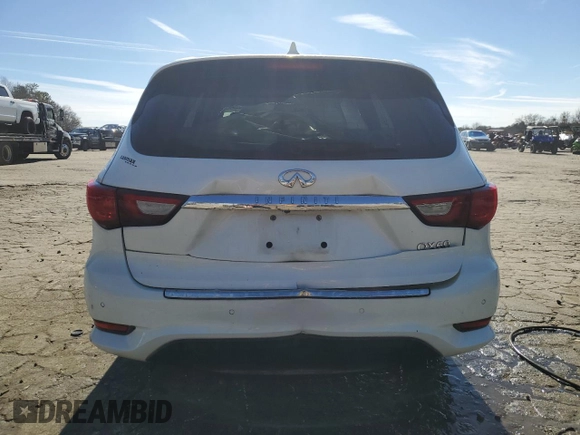 2016 Infiniti QX60 with VIN 5N1AL0MM9GC511705, listed as a Copart auction lot 87433274 with 129,269 mi miles and Salvage Title. Bid and sale history available at DreamBid. Image 6.
