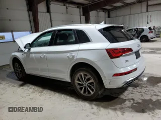 2023 Audi Q5 S line Prestige z VIN WA1FAAFY7P2165319, wystawiony jako Copart lot #83750474 z przebiegiem Nie podano mil oraz Szkoda całkowita • Salvage title. Historia ofert i sprzedaży dostępna na DreamBid. Obrazek 2.