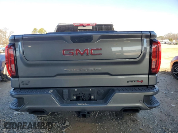 2021 GMC Sierra 1500 AT4 with VIN 1GTP9EEL8MZ209878, listed as a Copart auction lot 43630505 with 61,755 mi miles and Salvage Title. Bid and sale history available at carsss.com. Image 6.