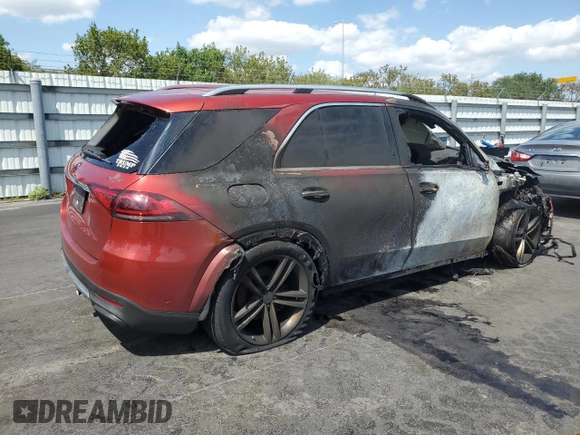 2020 Mercedes-Benz GLE 450 with VIN 4JGFB5KB3LA001511, listed as a Copart auction lot 52548855 with Not provided miles and Non repairable. Bid and sale history available at DreamBid. Image 3.