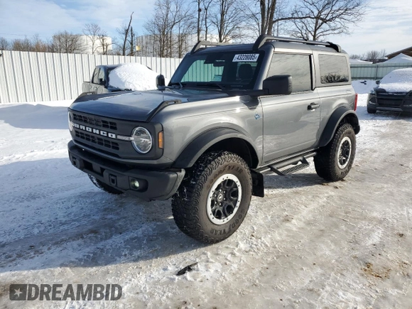 2024 Ford Bronco Black Diamond with VIN 1FMDE1AH3RLA71844, listed as a Copart auction lot 43228085 with 4,753 mi miles and Salvage title. Bid and sale history available at DreamBid. Image 1.