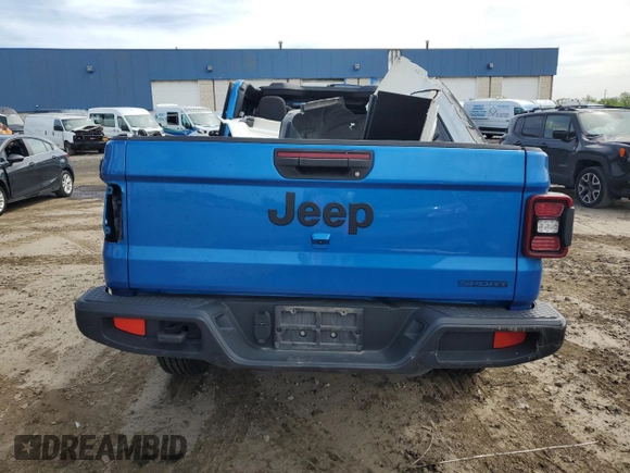 2020 Jeep Gladiator Sport S с VIN 1C6HJTAG5LL153853, выставлен на аукционе Copart как лот 56023925 с пробегом 31 143 миль миль и Списание • Salvage title. История ставок и продаж доступна на DreamBid. Изображение 6.
