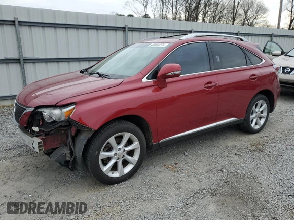 2011 Lexus RX 350 with VIN 2T2ZK1BA3BC047797, listed as a Copart auction lot 48055275 with 0 mi miles and Salvage Title. Bid and sale history available at carsss.com. Image 1.