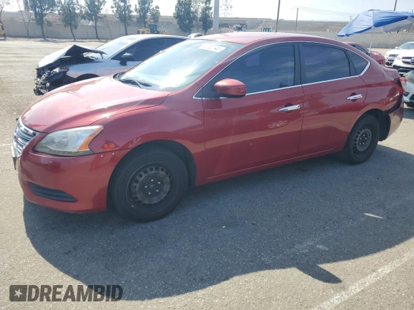 2014 Nissan Sentra SV with VIN 3N1AB7AP4EL642592, listed as a Copart auction lot 59152145 with 140,829 mi miles and Salvage title. Bid and sale history available at DreamBid. Image 1.