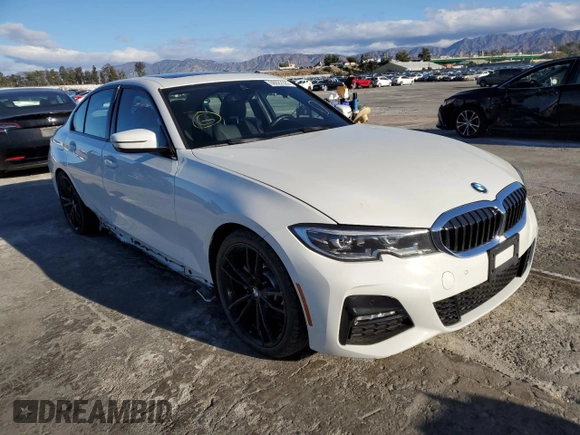 2019 BMW 3 Series 330i with VIN WBA5R1C5XKAK09751, listed as a Copart auction lot 66022322 with 37,802 mi miles. Bid and sale history available at carsss.com. Image 1.