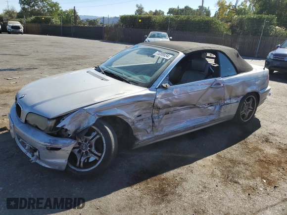 2003 BMW 3 Series 330Ci with VIN WBABS53403JU96685, listed as a Copart auction lot 73289534 with 0 mi miles and Salvage Title. Bid and sale history available at carsss.com. Image 1.