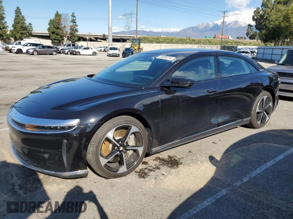 2023 Lucid Air Pure z VIN 50EA1PFA0PA006195, wystawiony jako Copart lot #49089274 z przebiegiem 5298 mil mil oraz Szkody całkowita. Historia ofert i sprzedaży dostępna na DreamBid. Obrazek 1.