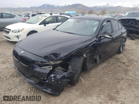2015 BMW 3 Series 328i xDrive with VIN WBA3B3G58FNT68543, listed as a Copart auction lot 55594725 with 86,909 mi miles and Salvage title. Bid and sale history available at DreamBid. Image 1.