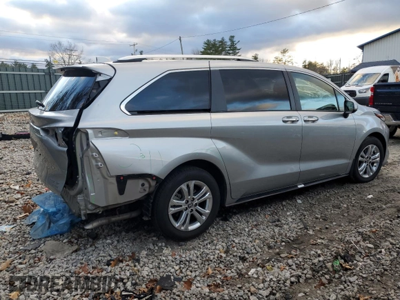 2023 Toyota Sienna Platinum with VIN 5TDESKFC7PS090185, listed as a Copart auction lot 79018464 with Not Provided miles and Salvage Title. Bid and sale history available at DreamBid. Image 3.