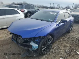 2022 Lexus IS 350 F Sport with VIN JTHGZ1E28N5025547, listed as a Copart auction lot 88971055 with 21,270 mi miles and Salvage title. Bid and sale history available at DreamBid. Image 1.