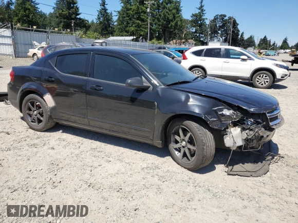 2013 Dodge Avenger SXT with VIN 1C3CDZCB0DN665674, listed as a Copart auction lot 64692425 with 253,030 mi miles and Salvage title. Bid and sale history available at DreamBid. Image 4.