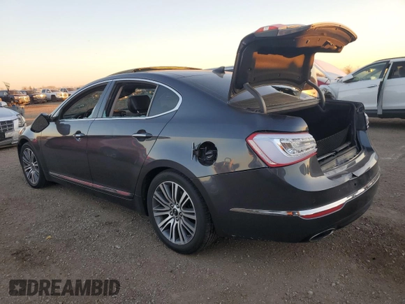 2015 Kia Cadenza Premium with VIN KNALN4D75F5193364, listed as a Copart auction lot 80138984 with 61,361 mi miles and Salvage Title. Bid and sale history available at carsss.com. Image 2.
