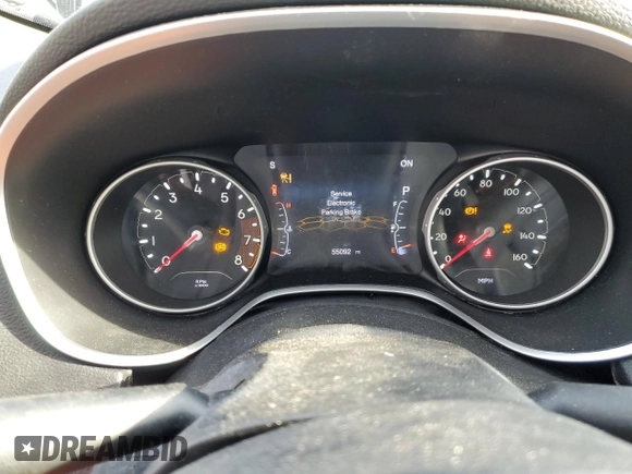 2021 Jeep Compass Limited with VIN 3C4NJDCBXMT550631, listed as a Copart auction lot 45648605 with 55,092 mi miles and Salvage Title. Bid and sale history available at DreamBid. Image 9.