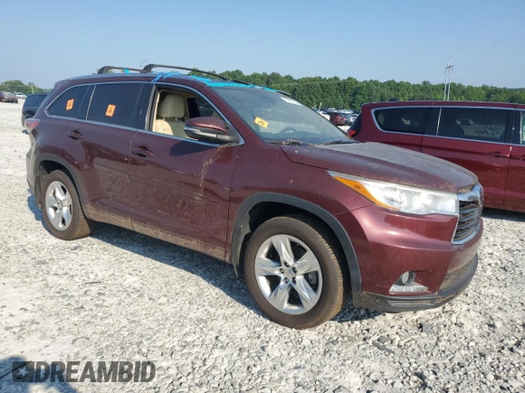 2015 Toyota Highlander Limited с VIN 5TDDKRFH3FS151806, выставлен на аукционе Copart как лот 61661905 с пробегом 32 370 миль миль и Списание • Salvage title. История ставок и продаж доступна на DreamBid. Изображение 4.