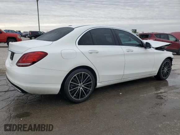 2021 Mercedes-Benz C 300 with VIN W1KWF8DBXMR647273, listed as a Copart auction lot 45994005 with 47,550 mi miles and Salvage Title. Bid and sale history available at DreamBid. Image 3.