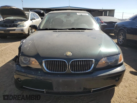 2003 BMW 3 Series 330xi with VIN WBAEW53413PG22862, listed as a Copart auction lot 73688434 with 93,621 mi miles and Salvage Title. Bid and sale history available at carsss.com. Image 5.