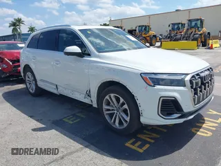 2025 Audi Q7 Premium Plus with VIN WA1LVBF70SD014968, listed as a IAAI auction lot 41787534 with 7,568 mi miles and . Bid and sale history available at DreamBid. Image 1.