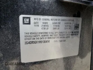 2017 Buick Regal Premium II with VIN 2G4GR5GX1H9136414, listed as a Copart auction lot 76053104 with 125,291 mi miles and Salvage Title. Bid and sale history available at carsss.com. Image 12.