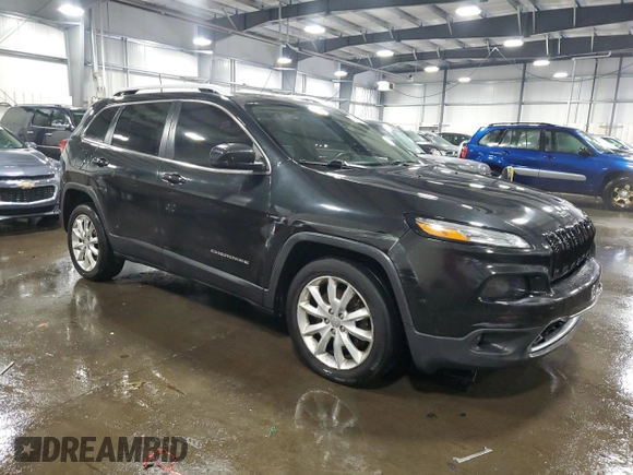 2016 Jeep Cherokee Limited with VIN 1C4PJLDS1GW249858, listed as a Copart auction lot 87513625 with 163,562 mi miles and Salvage Title. Bid and sale history available at carsss.com. Image 4.