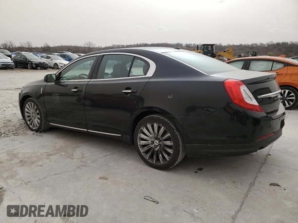 2015 Lincoln MKS with VIN 1LNHL9DK1FG600791, listed as a Copart auction lot 49575395 with 80,391 mi miles and Salvage Title. Bid and sale history available at carsss.com. Image 2.