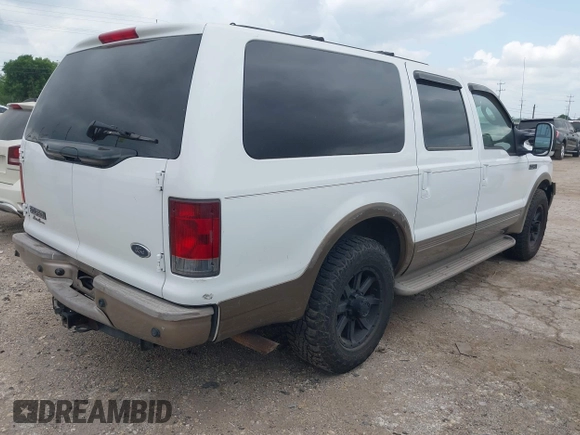 2005 Ford Excursion Eddie Bauer z VIN 1FMNU44L25ED02868, wystawiony jako IAAI lot #42414710 z przebiegiem 30 486 mil mil oraz . Historia ofert i sprzedaży dostępna na DreamBid. Obrazek 4.