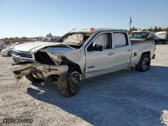 2015 Chevrolet Silverado 1500 High Country with VIN 3GCUKTEC7FG134945, listed as a Copart auction lot 77397654 with 0 mi miles and Salvage Title. Bid and sale history available at carsss.com. Image 1.
