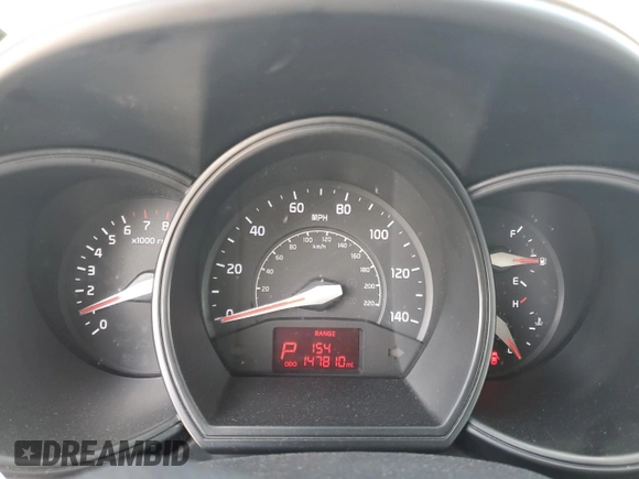 2014 Kia Rio LX with VIN KNADM4A37E6347641, listed as a Copart auction lot 55149355 with 147,810 mi miles and Clean Title. Bid and sale history available at DreamBid. Image 9.