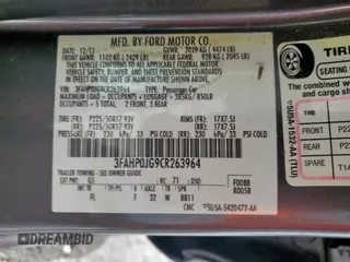 2012 Ford Fusion SEL с VIN 3FAHP0JG9CR263964, выставлен на аукционе Copart как лот 60911215 с пробегом 143 729 миль миль и Списание • Salvage title. История ставок и продаж доступна на DreamBid. Изображение 12.