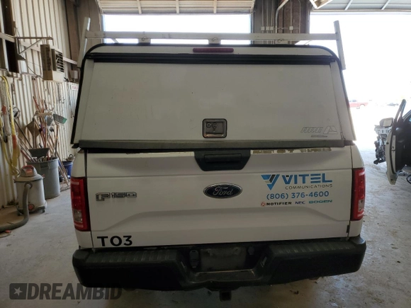 2017 Ford F-150 XL with VIN 1FTEX1CF0HKE13821, listed as a Copart auction lot 52849845 with 104,052 mi miles and Salvage Title. Bid and sale history available at carsss.com. Image 6.