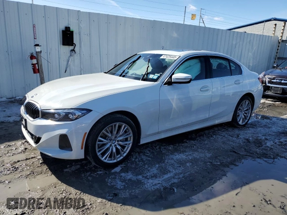 2024 BMW 3 Series 330i xDrive with VIN 3MW89FF07R8E23225, listed as a Copart auction lot 47425445 with 0 mi miles and Salvage Title. Bid and sale history available at carsss.com. Image 1.