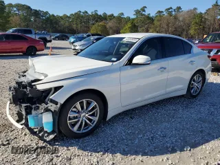 2021 Infiniti Q50 Pure with VIN JN1EV7AP6MM701378, listed as a Copart auction lot 43383655 with 87,293 mi miles and Salvage Title. Bid and sale history available at DreamBid. Image 1.